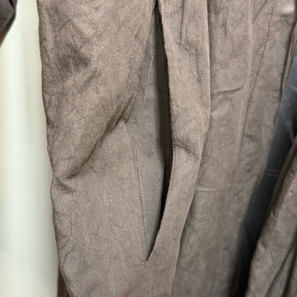 Eileen Fisher Brown Kimono Cotton Jacket - Picture 7 of 12